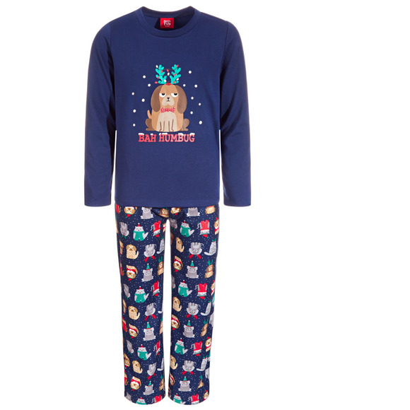 Family Pajamas Little & Big Kids Matching 2 Pieces Bah Humbug Pajama Set 4-5 - Picture 1 of 2